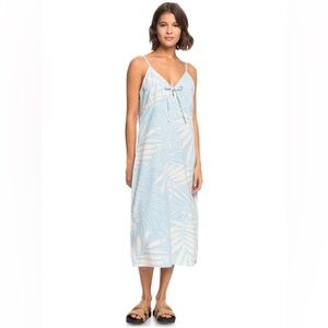 Roxy Light Blue and Cream Patterned Dress